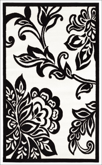 Area Rug Black And White