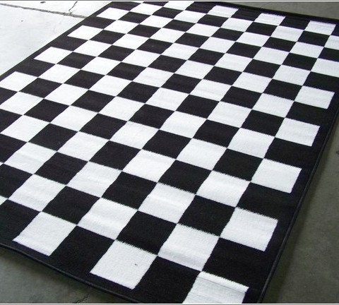 Black And White Checkered Area Rug