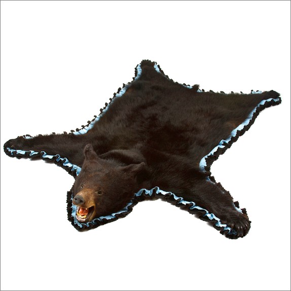 White Bear Skin Rug With Head